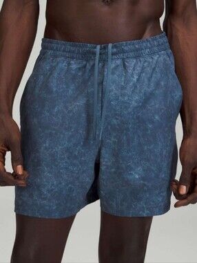 Lululemon Pace Breaker Un-Lined 7" Shorts In Dark Blue Multi Color